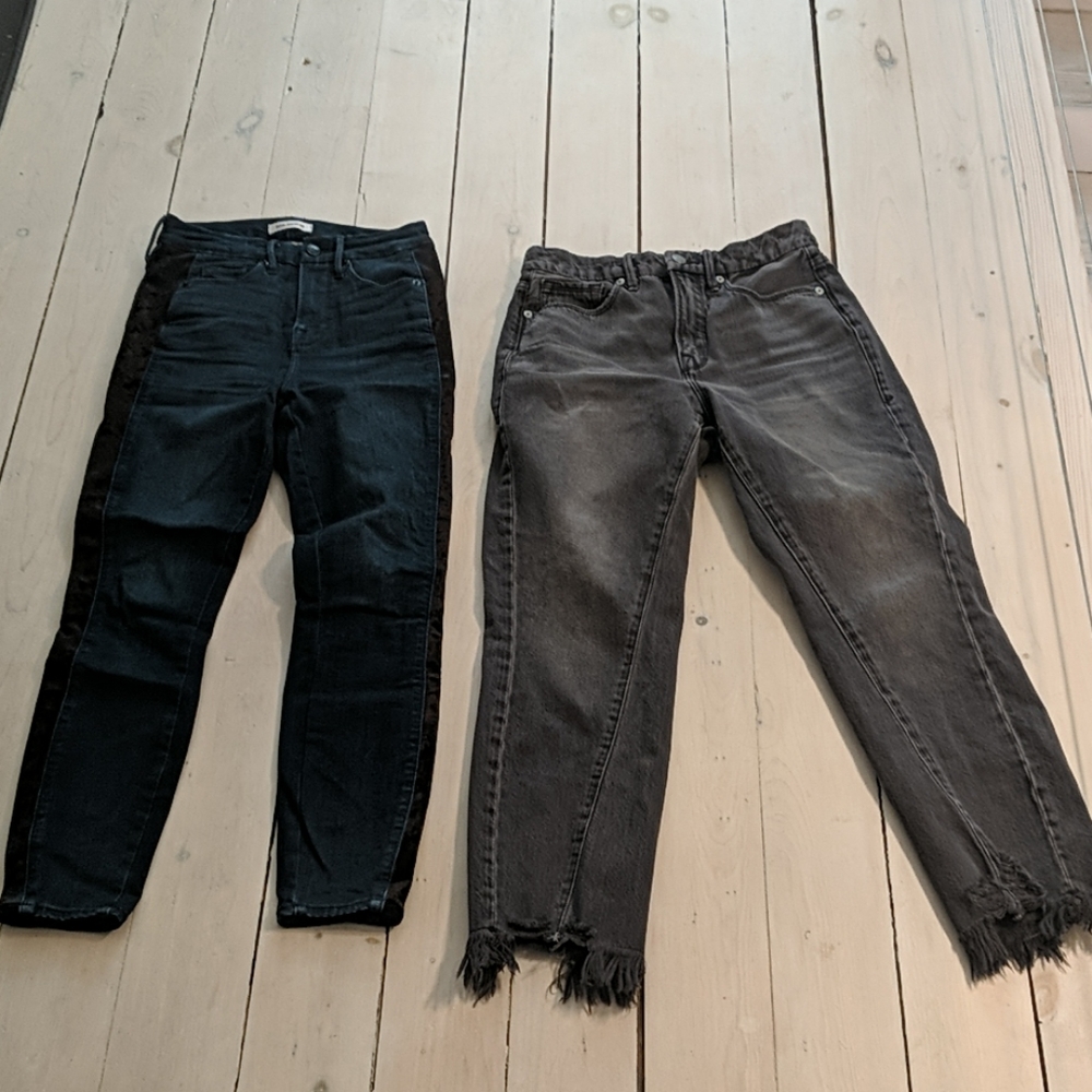 2 Pairs of Good American Jeans